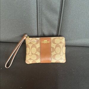 Coach Brown Wristlet